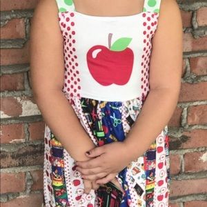 Back to School boutique Dress : size 2XL (fits like size 7/8)